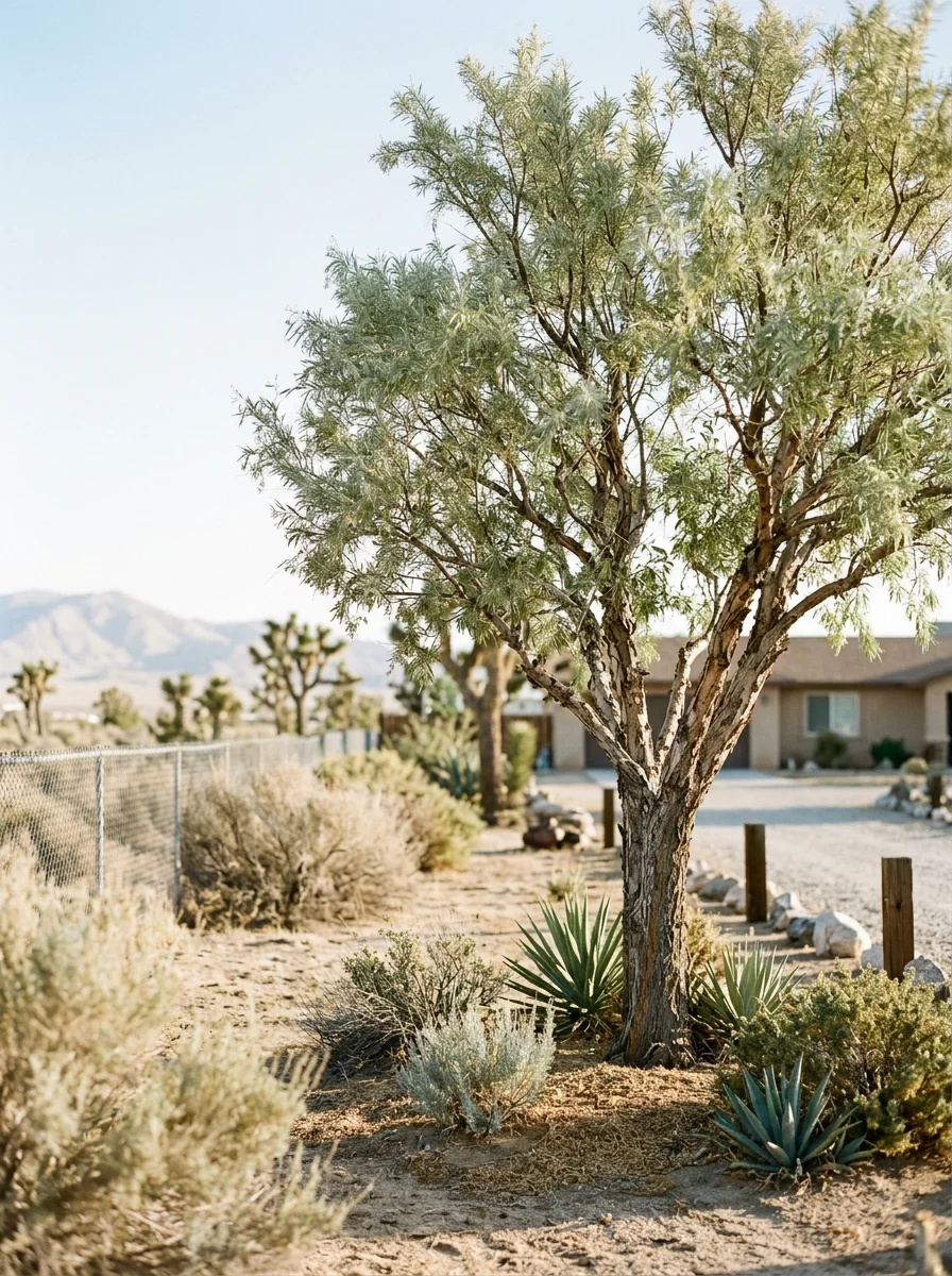 Antelope Valley property showing typical high-desert residential setting with clear skies.